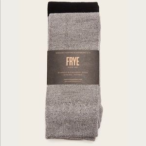 Frye Bamboo Blend Boot Socks 2 Pair New with Tags Ash and Black